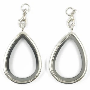 2 Ciondoli In Argento Con Ciondolo In Lega Galleggiante In Vetro Magnetico Con - Foto 1 di 6