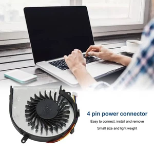 CPU Cooling Fan Cooling Fan 4 Pin Aluminum Alloy ABS Easy Replaceable Laptop DY - Afbeelding 1 van 12