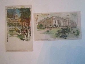 (2) UNUSED 1903 ST LOUIS WORLD'S FAIR POSTCARDS SIGNED GRAHAM- LOT 6 - TUB EE - Picture 1 of 2