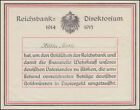 Beleg: Reichsgoldmünzen sind in Papiergeld umgetauscht worden, München 9.3.16