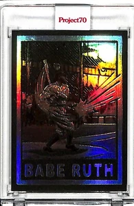 2021 TOPPS PROJECT 70 #653 - BABE RUTH BY JOSHUA VIDES - RAINBOW FOIL 54/70 - Picture 1 of 3