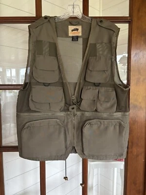 Mens Humvee Green Fishing Hunting Photography Military Tactical Vest L Ex. Cond - Image 1 of 4