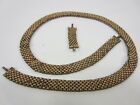 Antique Gold Plated Beaded Watch Fob Chain