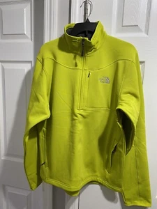 Neu North Face M SANICE 1/4 ZIP Herren PULLOVER FARBE VENOM YELLOW GRÖSSE L  - Bild 1 von 5