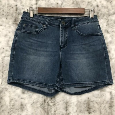 EARL Jeans Demin Mid Rise Medium Wash Jean Shorts Women Size 8 Blue  - Image 1 of 4