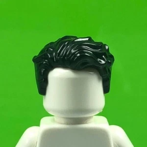 LEGO Black MINIFIGURE HAIR Male Short Swept Left Tousled 23186  (x1) - Picture 1 of 6