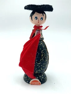 Vintage Disney It's A Small World Kokeshi Wooden Doll Souvenir MATADOR - Picture 1 of 7
