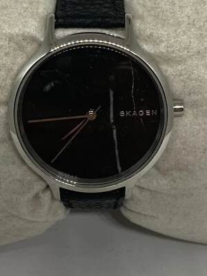 Женские кварцевые наручные часы Skagen SKW2673 черная кожа аналоговый черный циферблат HK778 - Изображение 1 из 4