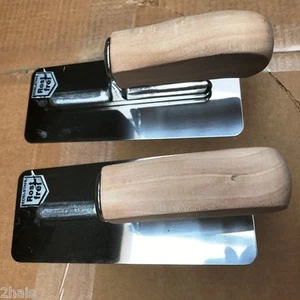 2 Stk. rostfreie Edelstahl-Kelle Venezianische glaettekelle   Lehmputz Spachtel  - Bild 1 von 1