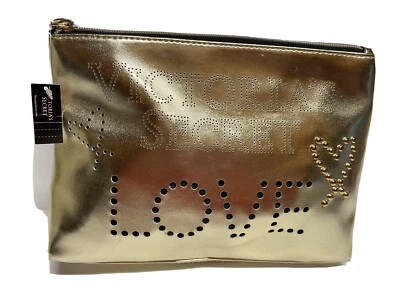 BOLSO DE COSMÉTICOS VICTORIA’S SECRET DORADO NUEVO CON ETIQUETAS Foto 1 de 4