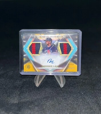 2023 Bowman Inception- Brooks Lee Dual Patch Auto Gold Foil💥41/50💥Twins🔥🔥🔥 - Image 1 of 2