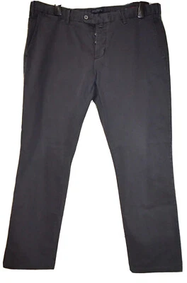 GUTTERIDGE ~DAL 1878 PANTALONI CHINO ELEGANTI SLIM FIT GRIGI ELASTICIZZATI W38 L30 - Immagine 1 di 4