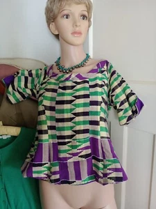 Handgefertigtes Vintage Kente Stoff Top, UK 12/14 - Bild 1 von 16