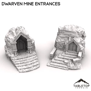 Dwarven Mine Entrances - Fantasy DND Dungeons and Dragons - Picture 1 of 6