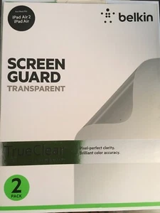NEW Belkin TrueClear Transparent Screen Protector for iPad Air 2 iPad Air 2 PACK - Picture 1 of 3