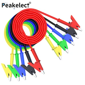Peakelect Alligator Clips Test Leads Dual Ended Crocodile Copper Wire Cable 5PCS - Picture 1 of 6