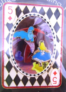 Disney Pin Artland Alice Raupe 5 Diamanten Spielkarte LE 200 #167420 - Bild 1 von 3