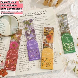 Set of 5 - Seasons Flowers Bookmarks Readers Reading Gift For Book Lovers - Foto 1 di 13