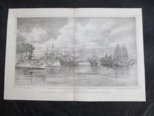 1899 U.S. Navy Ships Print - "A Century of the American Navy" - Many Warships