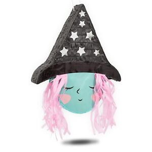 Cute Witch Pinata for Halloween Party Supplies,16 x 13 x 3 In