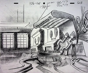 Fondo de Producción Tiny Toon Adventures FIRMADO STEPHEN LEWIS #SL - Imagen 1 de 2
