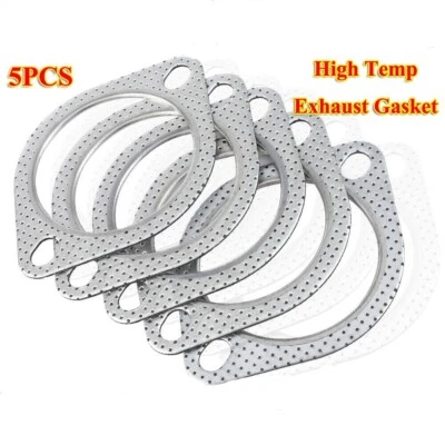 5PCS 3 Inch Exhaust Gasket 2-Bolt 78mm Flange High Temperature Gasket Fire Ring  - Image 1 of 4