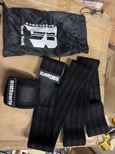 RIM Sports Knee Wraps weight lifting 78" pair in a carry bag - Picture 1 of 8