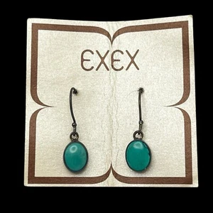 EXEX by Claudia Agudelo Sterling Silver 925 Turquoise Cabachon Drop Earrings New - Picture 1 of 13