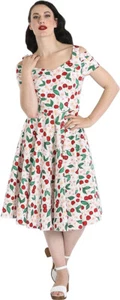 Hell Bunny «YVETTE 50s CHERRY BLOSSOM» Kirschen SWING Dress KLEID Rockabilly - Bild 1 von 3