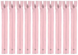 Reißverschluss Set: 10 Reißverschlüsse,  22 cm lang, nicht teilbar, rosa - Bild 1 von 6