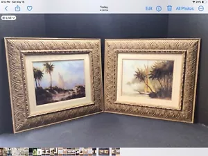 Sailboat Tropical “Manasota Key” & “Leaving Out” by Art Fronckowiak (AKA Malarz) - Picture 1 of 7