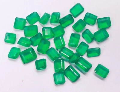 200Ct EGL Certified Transparent Green Moldavite Mix Shape Gemstone Lot LV - Image 1 of 4