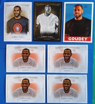 LOTE DE 7 GOODWIN CHAMPIONS 2016 LEBRON JAMES 4X 54 1X 4 1X 123 SP 1X 5 GOUDEY Foto 1 de 4