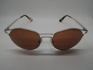 PRADA Italy SPR62 S Oversize Round Silver Camo Designer Fashion Brown Sunglasses - Picture 1 of 18