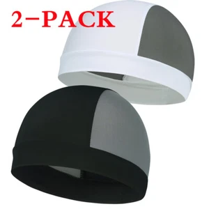 2PACK Cooling Skull Cap/Helmet Liner/Beanie Caps Sweat Wicking Under Hat for Men - Picture 1 of 16