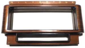 Vintage SILVERTONE 7039 TISCHPLATTE Teil: schöne BAKELIT ABDECKPLATTE mit SCHRAUBEN - Bild 1 von 1