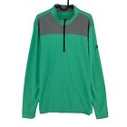 Adidas Golf Green UV Ultra Light Weight UPF 1/4 Zip Sweater Pullover Size M