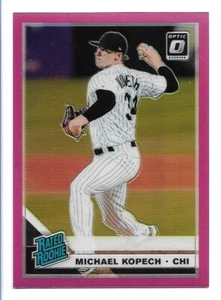 Michael Kopech 2019 Panini Donruss Optic Pink Prizm Rated Rookie #346 RC - Imagen 1 de 2