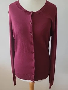 Gap Burgundy Cardigan Size Small Round Neck Knit - Picture 1 of 5