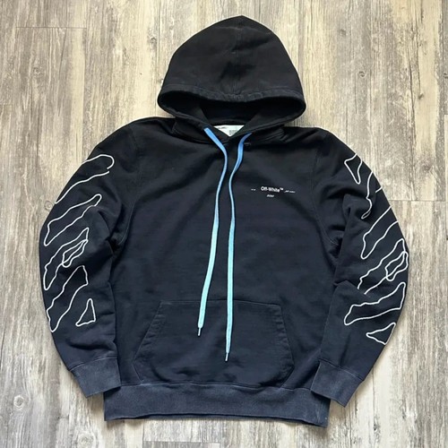 Felpa con cappuccio pullover freccia astratta Off White FW19 taglia XS