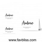 1Pc Custom Wedding Name Place Cards Printed Placecards Engagement Personalised