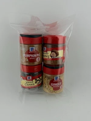 McCormick Holiday Spice Set Paquete de 4 Jengibre, Nuez moscada, Clavo, Pastel de Calabaza Foto 1 de 4