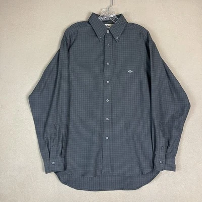Replay Shirt Mens L Gray Striped Long Sleeve Cotton Button Up Regular Fit - Image 1 of 4