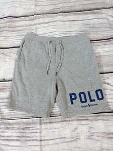 Polo Ralph Lauren Fleece Jogger Shorts Gray W/ POLO or Embroidered Logo Men Sz M - Picture 1 of 5