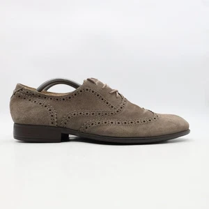 John Varvatos grau Wildleder Herren Größe 10 M Budapester Oxford elegante Schuhe - Bild 1 von 11