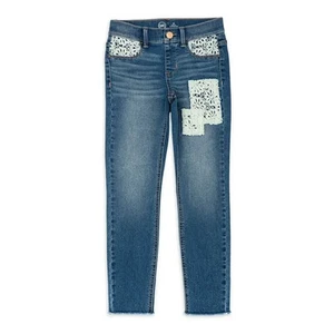 Wonder Nation Pull-On Denim Blue Jeggings Crochet Girls Large 7-8 NWT NEW - Picture 1 of 1
