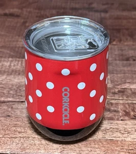 DISNEY MINNIE MOUSE stemless cup Corckcicle Red Stainless Tumbler 12oz -355 mL - Picture 1 of 7