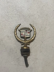 Cadillac Gold Crest Hood Ornament Emblem 1985-1993 DeVille OEM - Picture 1 of 6