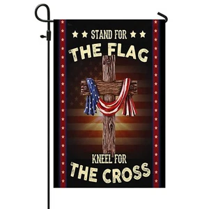 Flagwix American Christian Cross Garden Flag - 12x18 inch Outdoor Decor Garde... - Picture 1 of 7