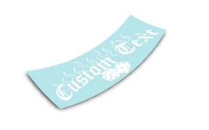 Custom Text V1 Windshield Decal Car Sticker Banner Stance JDM Graphics Lowered - Picture 1 of 1